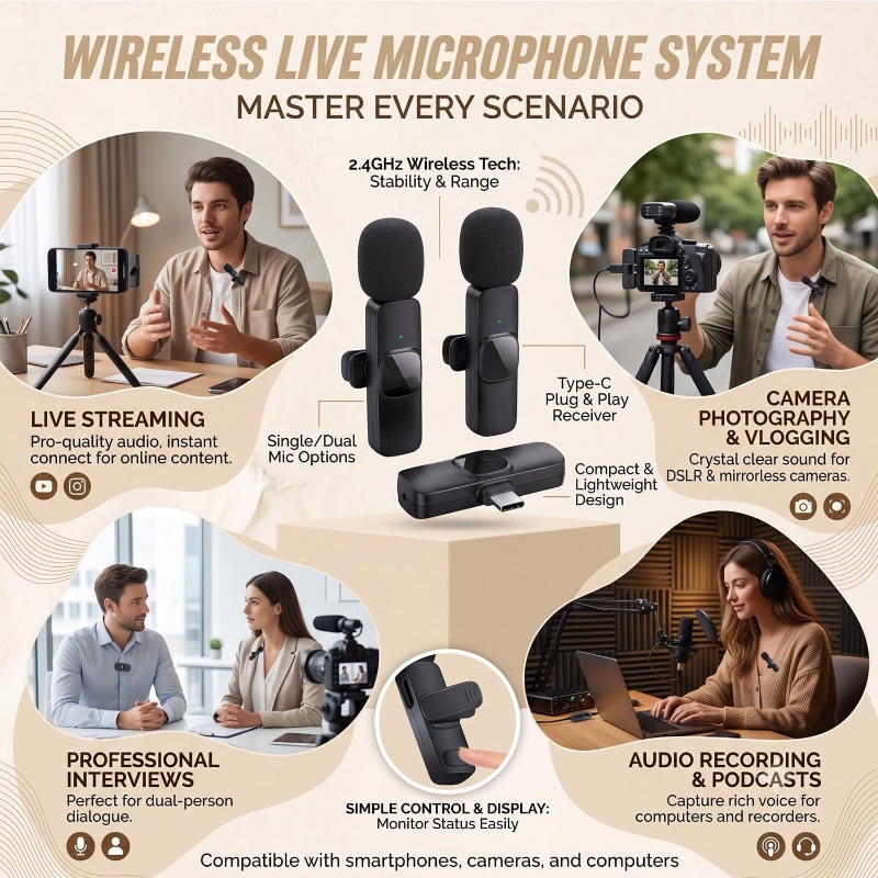 Wireless Lavalier Microphone M - огляд і ціна Video Gaming & Esports Usd Acc