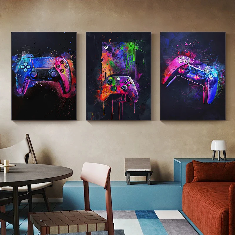 Watercolor Neon Video Game Pos - огляд і ціна Video Gaming & Esports Usd Acc
