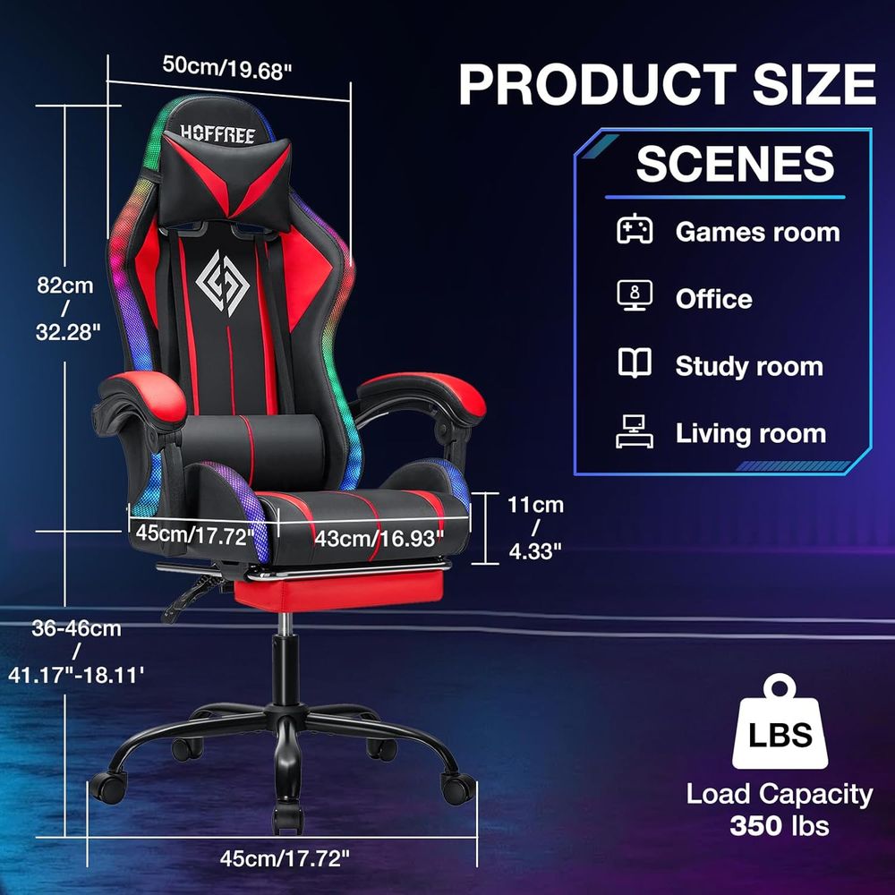 RGB Gaming Chair with Bluetoot - огляд і ціна Video Gaming & Esports Usd Acc