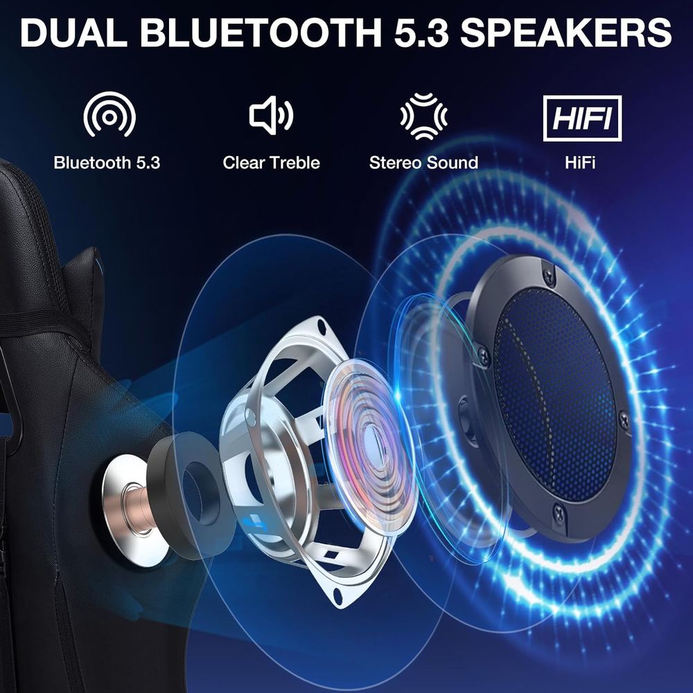 RGB Gaming Chair with Bluetoot - огляд і ціна Video Gaming & Esports Usd Acc